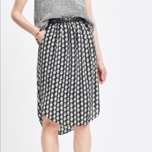 MADEWELL / Silk / elastic waist skirt/ pockets !